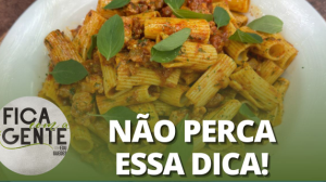 Rigatoni com calabresa fresca ao curry
