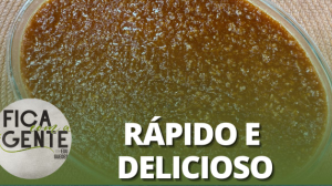 Creme branco com caramelo de coco