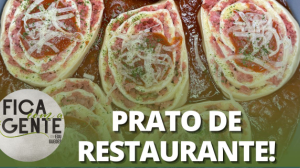 Rondelli recheado com calabresa e queijo