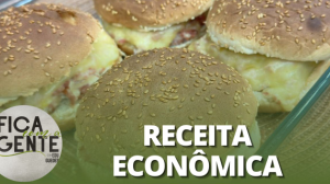 Lanche de Calabresa com queijo de forno