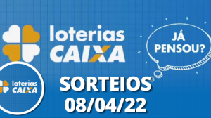 Loterias CAIXA: Super Sete, Quina, Lotofácil e Lotomania 08/04/2022