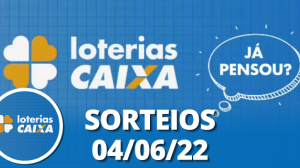 Loterias CAIXA: +Milionária, Mega-Sena, Quina, Lotofácil e mais 04/06/2022