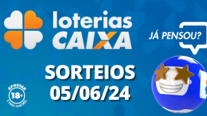 Loterias CAIXA: +Milionária, Quina, Lotofácil e mais 05/06/2024