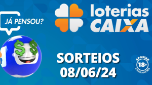 Loterias CAIXA: +Milionária, Mega-Sena, Quina e mais 08/06/2024