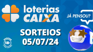 Loterias CAIXA: Quina, Lotofácil, Super Sete e mais 05/07/2024