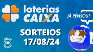 Loterias CAIXA: +Milionária, Mega-Sena, Quina e mais 17/08/2024