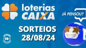 Loterias CAIXA: +Milionária, Quina e mais 28/08/2024