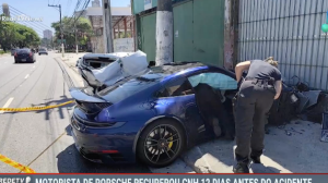 Motorista de Porsche recuperou CNH 12 dias antes do acidente