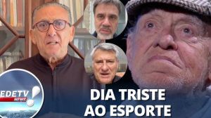 Galvão, Cléber Machado e Mauro Beting prestam homenagem a Silvio Luiz