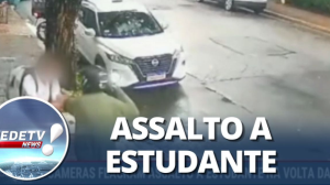 SP: Câmeras flagram assalto a estudante na volta da escola