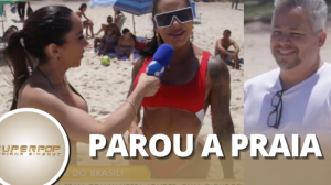 Veja reação do público na praia ao conhecer o "maior bumbum do Brasil"