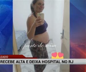 Mulher grvida baleada no Rio tem alta de hospital