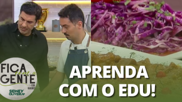 Carne de panela alemã com vinagrete de repolho roxo | Fica com a Gente