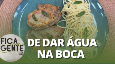 Saltimbocca com macarrão na manteiga de sálvia