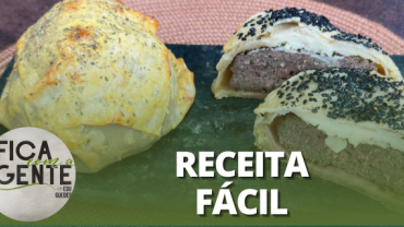 Hamburgão com massa de pastel