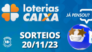 Loterias CAIXA: Quina, Super Sete, Dupla Sena e mais 20/11/2023