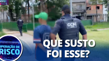 Suspeito faz xixi nas calças durante prisão